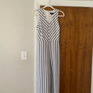 Banana Republic V-Neck Striped Jumpsuit